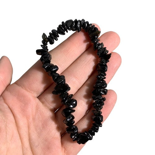 Black Obsidian Chip Bracelet