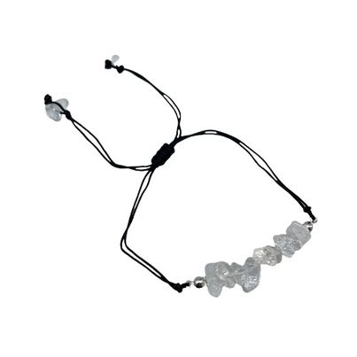 Clear Quartz Adjustable Chip Bracelet