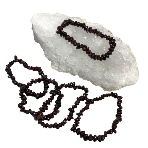 Garnet Chip Bracelet (Pack of 5)