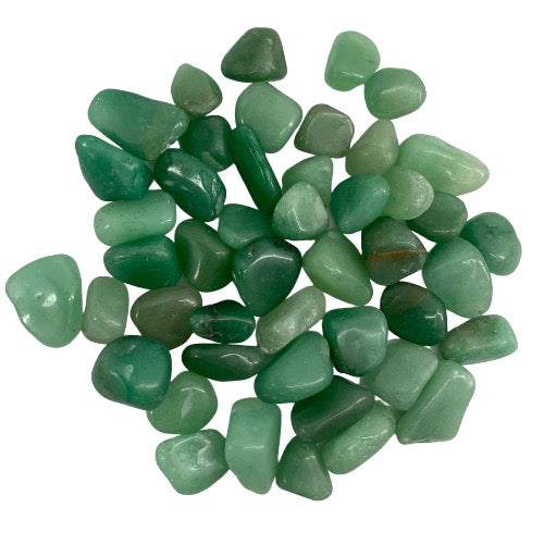 Kindred Crystal Collective — Green Aventurine Chips 1KG, natural rough green aventurine pieces with soft green tones, varied markings and organic mineral texture.
