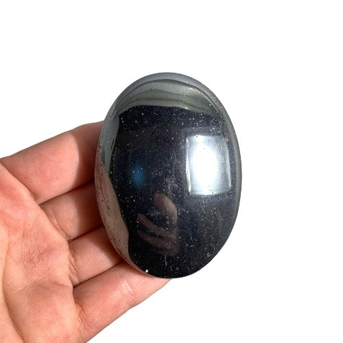 Hematite Palm Stone