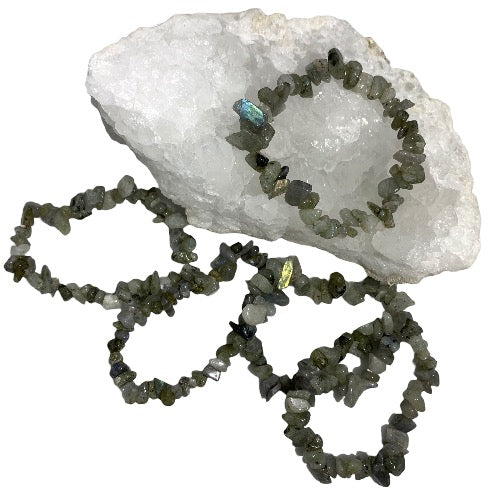 Labradorite Chip bracelet - 5pk